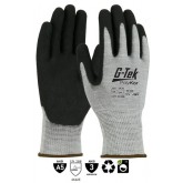 G-Tek Seamless Knit PolyKor Blended Glove with Double-Dipped Nitrile Coated MicroSurface Grip on Palm & Fingers - Small